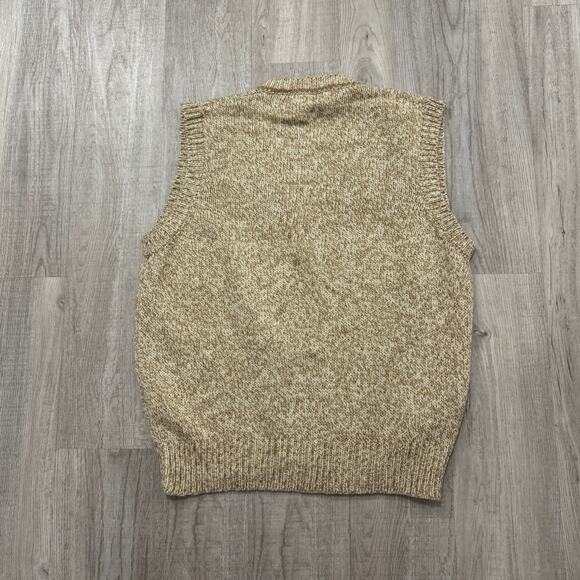 Vintage Giltruedsson Sweater Vest Men's Large Tan Knit Wool Blend 90s Preppy - Picture 5 of 5